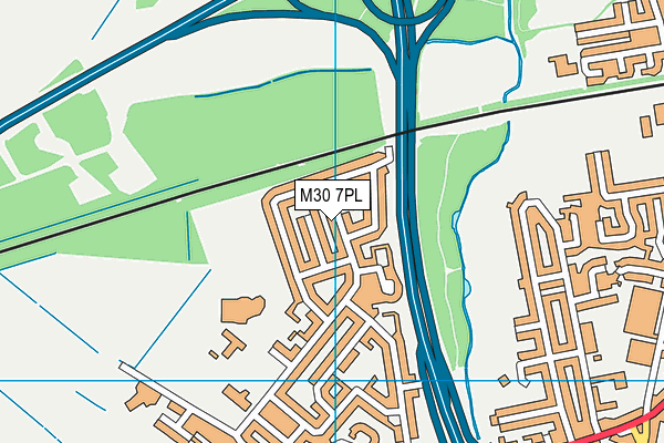 M30 7PL map - OS VectorMap District (Ordnance Survey)