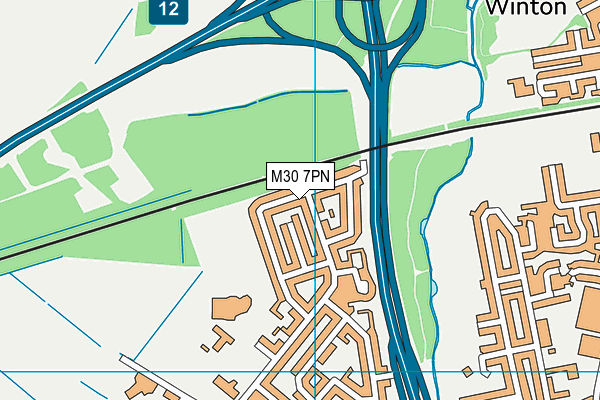 M30 7PN map - OS VectorMap District (Ordnance Survey)