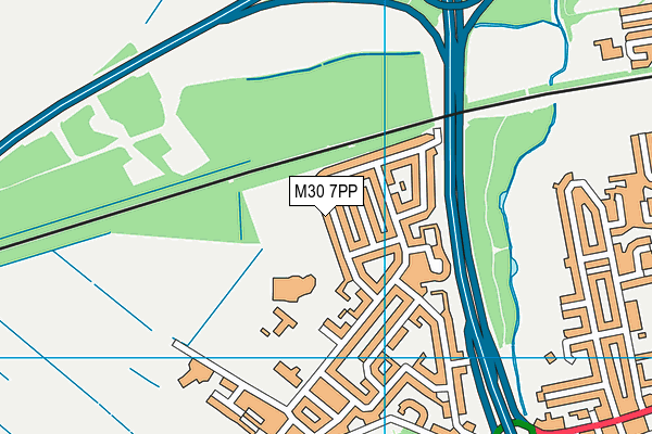 M30 7PP map - OS VectorMap District (Ordnance Survey)