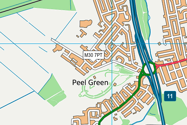 Barton Moss Community Primary School map (M30 7PT) - OS VectorMap District (Ordnance Survey)