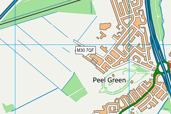 M30 7QF map - OS VectorMap District (Ordnance Survey)