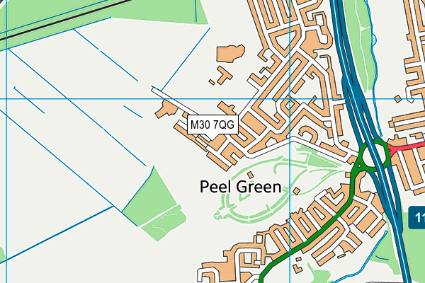 M30 7QG map - OS VectorMap District (Ordnance Survey)