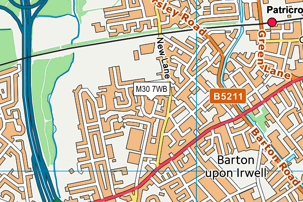 M30 7WB map - OS VectorMap District (Ordnance Survey)