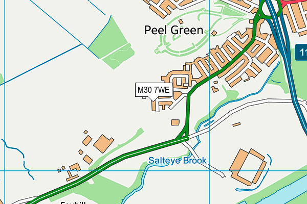 M30 7WE map - OS VectorMap District (Ordnance Survey)