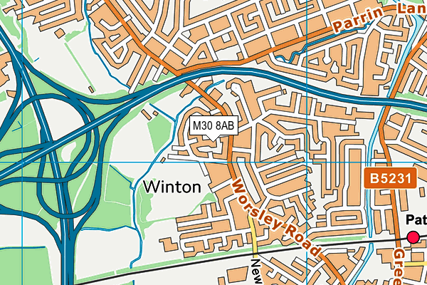 M30 8AB map - OS VectorMap District (Ordnance Survey)