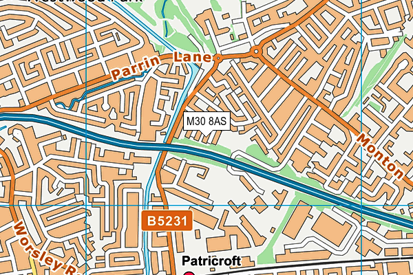 M30 8AS map - OS VectorMap District (Ordnance Survey)