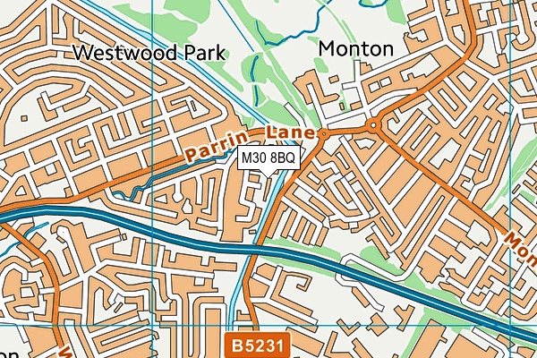 M30 8BQ map - OS VectorMap District (Ordnance Survey)