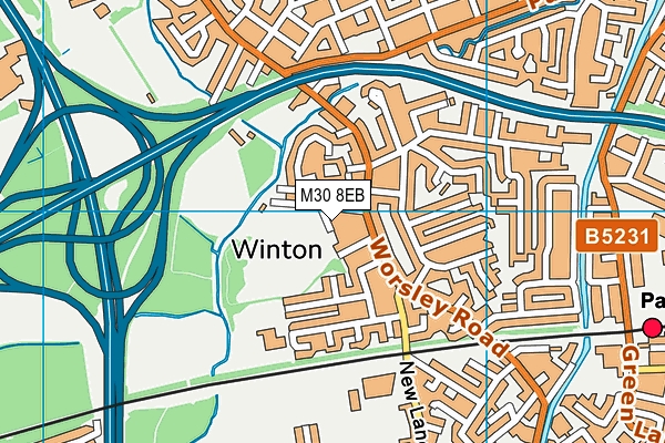 M30 8EB map - OS VectorMap District (Ordnance Survey)