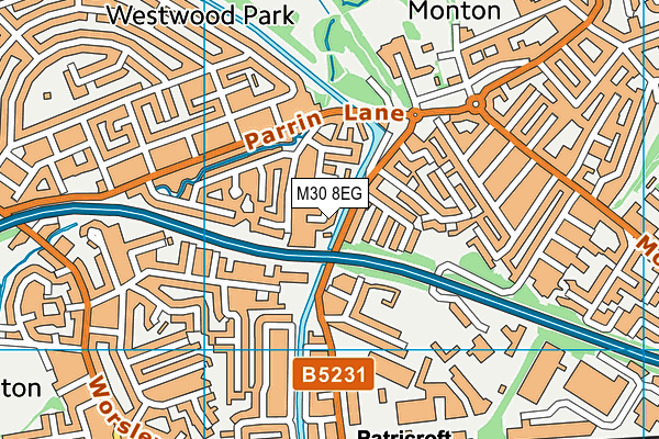 M30 8EG map - OS VectorMap District (Ordnance Survey)