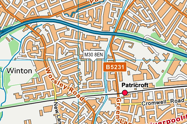 M30 8EN map - OS VectorMap District (Ordnance Survey)