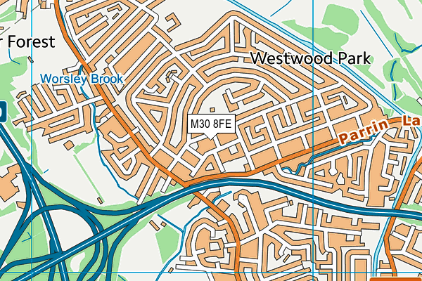 M30 8FE map - OS VectorMap District (Ordnance Survey)