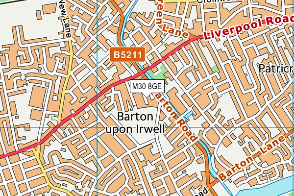 M30 8GE map - OS VectorMap District (Ordnance Survey)