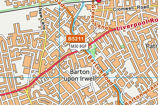 M30 8GF map - OS VectorMap District (Ordnance Survey)