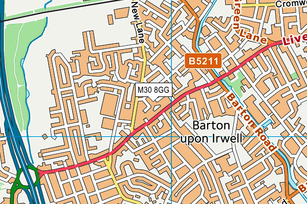 M30 8GG map - OS VectorMap District (Ordnance Survey)