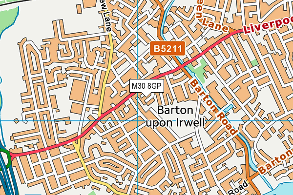 M30 8GP map - OS VectorMap District (Ordnance Survey)