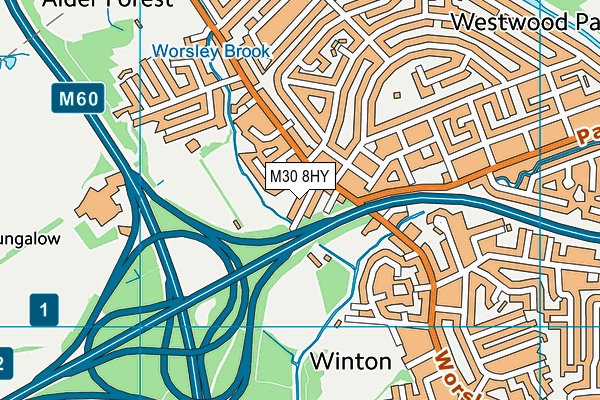 Cleavley Athletics Track map (M30 8HY) - OS VectorMap District (Ordnance Survey)