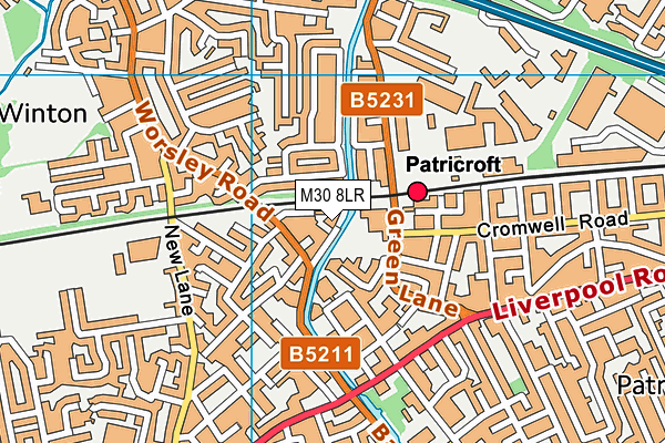 M30 8LR map - OS VectorMap District (Ordnance Survey)