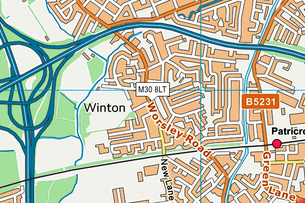 M30 8LT map - OS VectorMap District (Ordnance Survey)