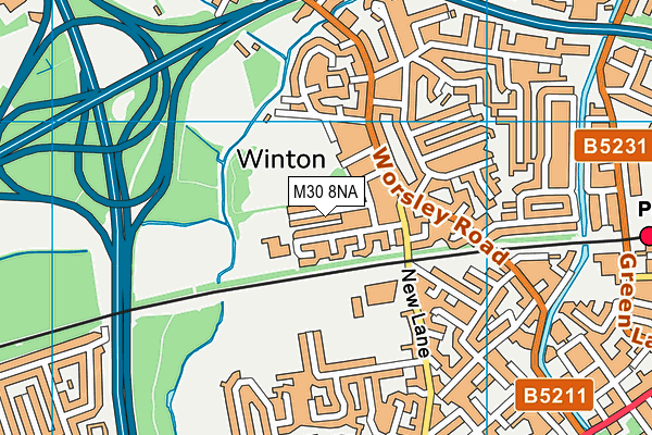 M30 8NA map - OS VectorMap District (Ordnance Survey)