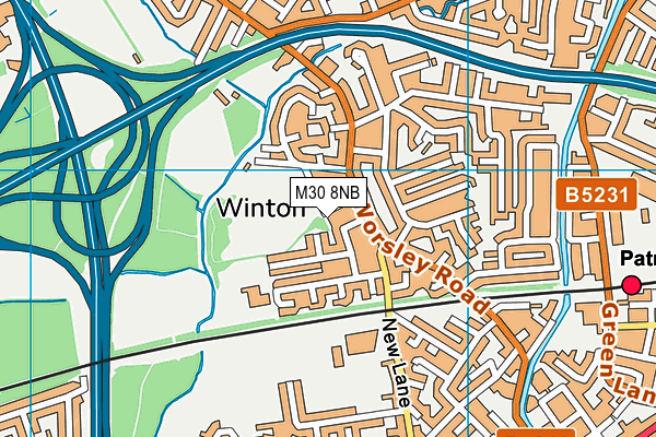 M30 8NB map - OS VectorMap District (Ordnance Survey)