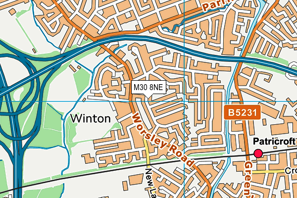 M30 8NE map - OS VectorMap District (Ordnance Survey)