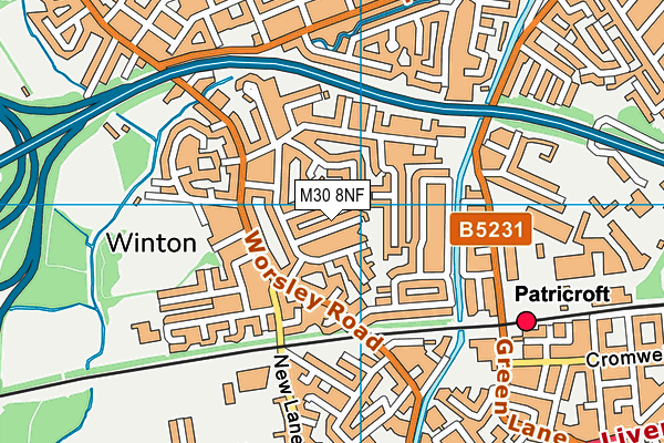 M30 8NF map - OS VectorMap District (Ordnance Survey)