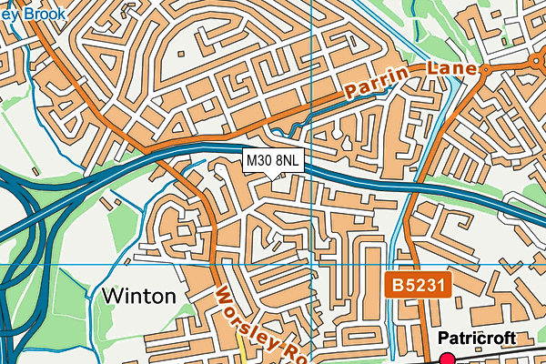 M30 8NL map - OS VectorMap District (Ordnance Survey)