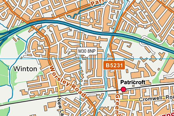 M30 8NP map - OS VectorMap District (Ordnance Survey)