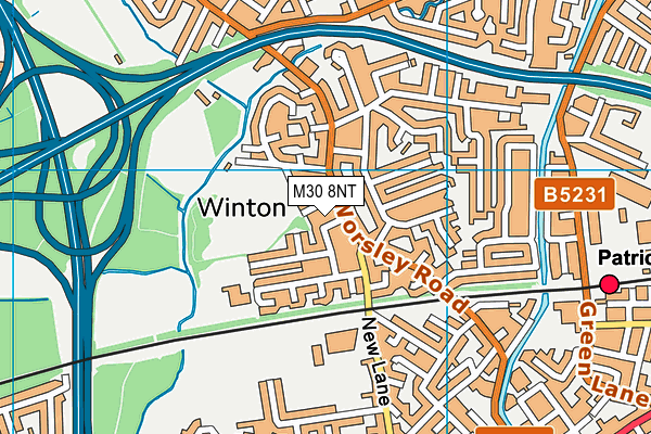 M30 8NT map - OS VectorMap District (Ordnance Survey)