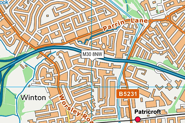M30 8NW map - OS VectorMap District (Ordnance Survey)