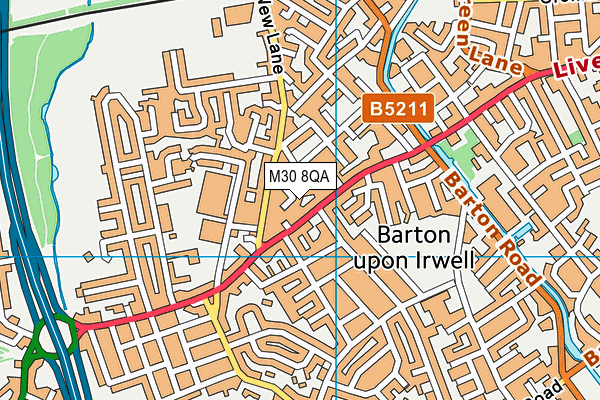 M30 8QA map - OS VectorMap District (Ordnance Survey)