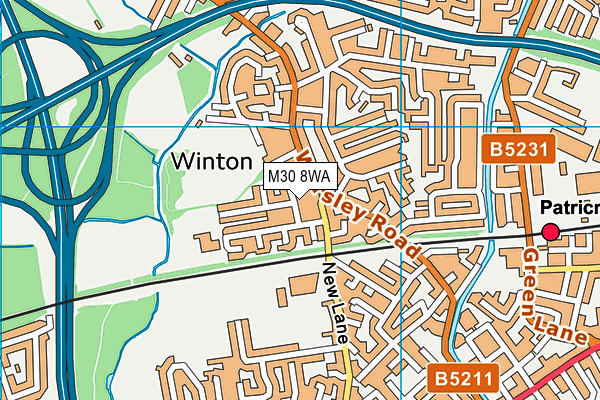 M30 8WA map - OS VectorMap District (Ordnance Survey)