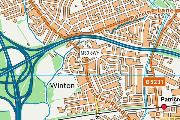 M30 8WH map - OS VectorMap District (Ordnance Survey)