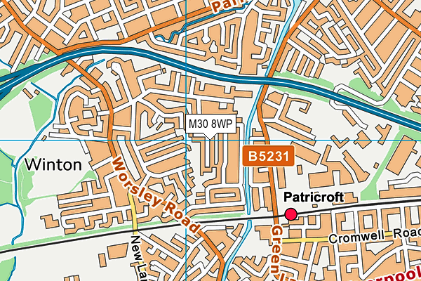M30 8WP map - OS VectorMap District (Ordnance Survey)