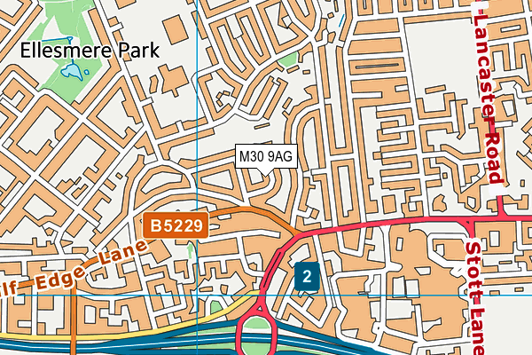 M30 9AG map - OS VectorMap District (Ordnance Survey)