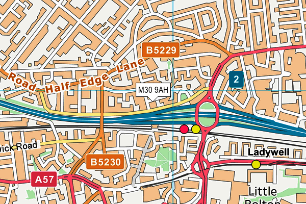 M30 9AH map - OS VectorMap District (Ordnance Survey)