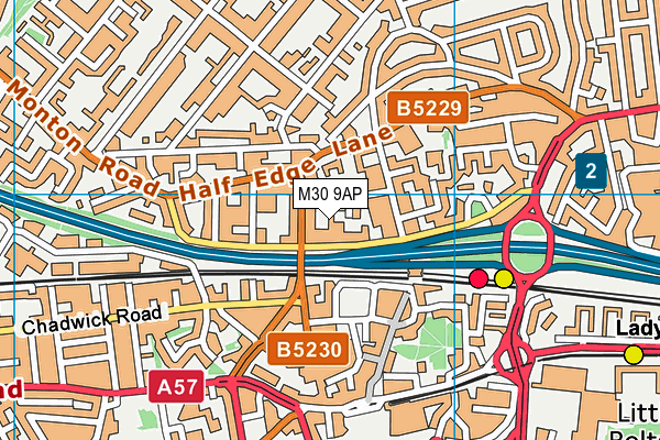 M30 9AP map - OS VectorMap District (Ordnance Survey)