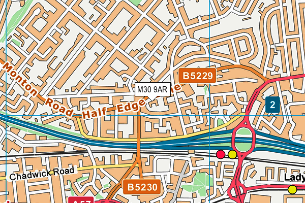 M30 9AR map - OS VectorMap District (Ordnance Survey)