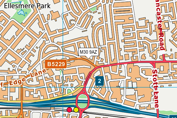 M30 9AZ map - OS VectorMap District (Ordnance Survey)