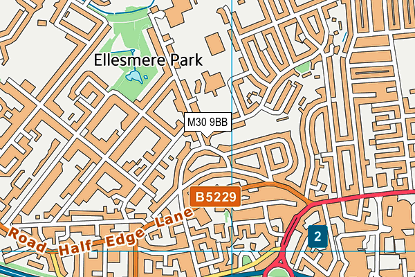 M30 9BB map - OS VectorMap District (Ordnance Survey)