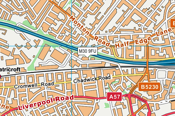 M30 9FU map - OS VectorMap District (Ordnance Survey)