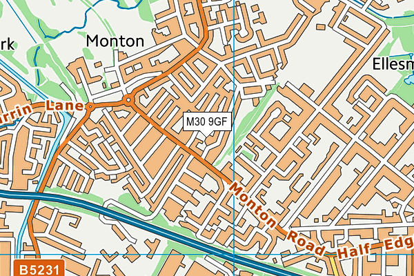 M30 9GF map - OS VectorMap District (Ordnance Survey)