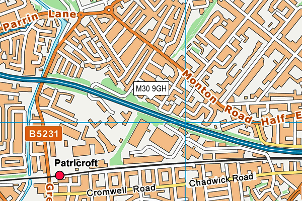 M30 9GH map - OS VectorMap District (Ordnance Survey)