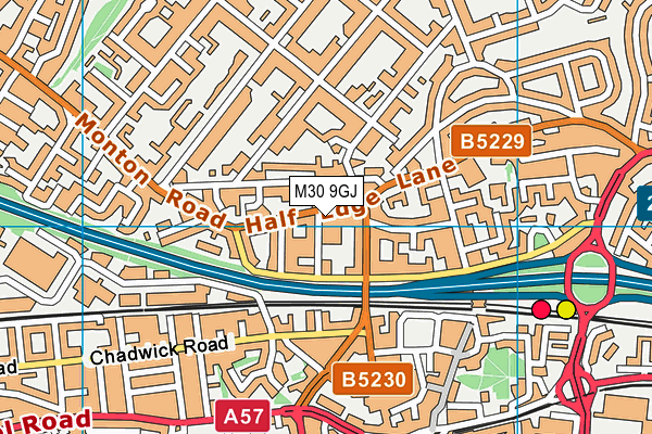 M30 9GJ map - OS VectorMap District (Ordnance Survey)