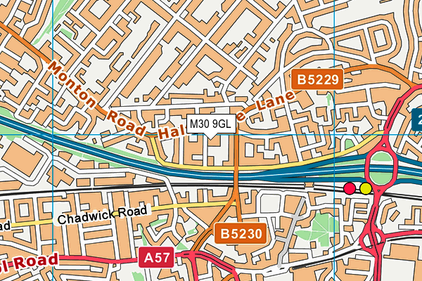 M30 9GL map - OS VectorMap District (Ordnance Survey)