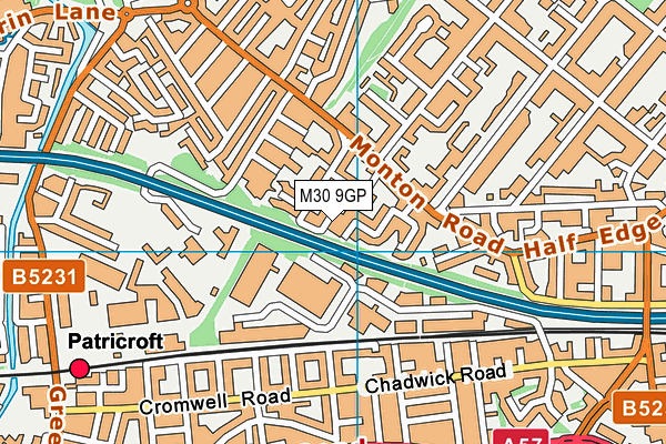 M30 9GP map - OS VectorMap District (Ordnance Survey)