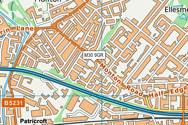 M30 9GR map - OS VectorMap District (Ordnance Survey)