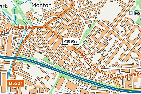 M30 9GS map - OS VectorMap District (Ordnance Survey)