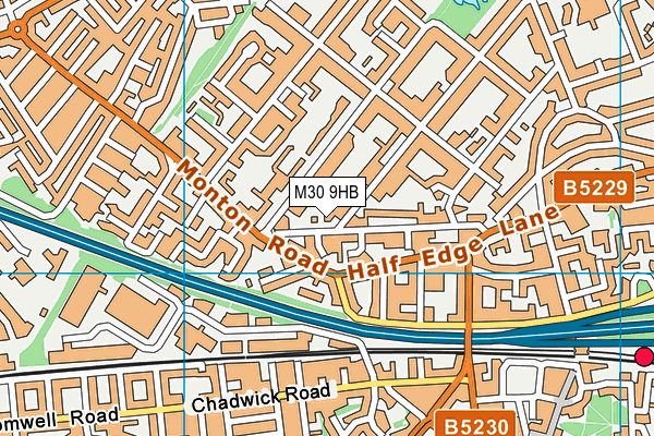 M30 9HB map - OS VectorMap District (Ordnance Survey)