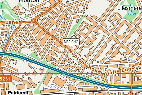 M30 9HG map - OS VectorMap District (Ordnance Survey)